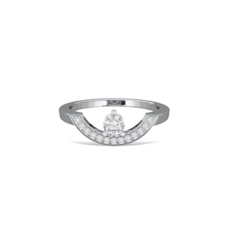 Bague Intrépide grand arc 0.25 carat pavée Loyal.e Paris
