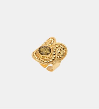 Bague ajustable   doré à l'or fin - Circus - Satellite - Doré