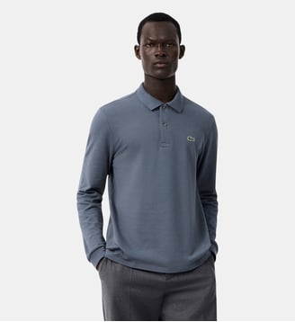 Polo droit coton piqué - Lacoste - Gris