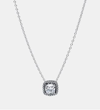 Collier Pendentif Halo Scintillant - Pandora - Argenté
