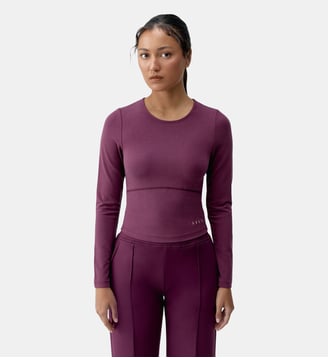 T-shirt de sport Amani Manches longues - Born Living Yoga - Bordeaux intense