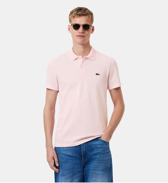 Polo regular fit en coton mélangé - Lacoste - Rose pâle