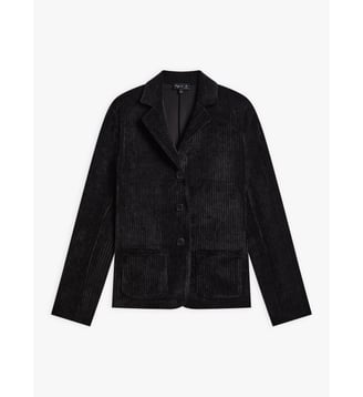 veste New College en jersey de velours bleu - Agnès b. - Noir