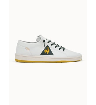 Sneakers en cuir pleine fleur Finesse - Le Coq Sportif - Optical white et pine grove
