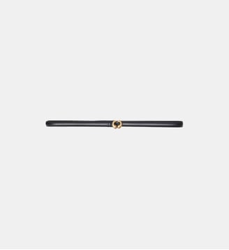 Ceinture fine en cuir - Maje - Noir