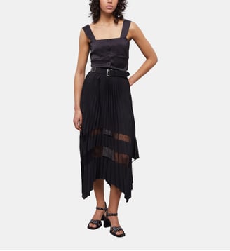 Jupe longue plissée asymétrique The Kooples