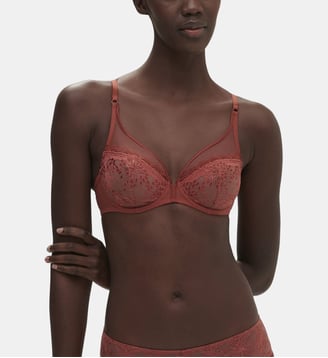 Soutien-gorge avec armatures Singulière dentelle et tulle - Simone Pérèle - Marron