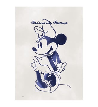 Poster Disney - Disney - Minnie Mouse Blue - Poster & Frame - Bleu