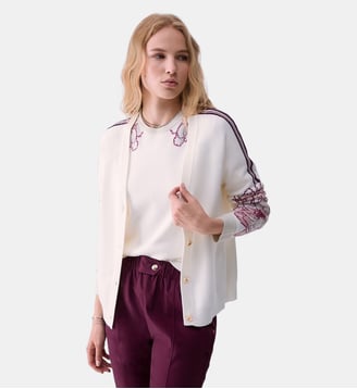 Cardigan jacquard - Liu Jo - Blanc