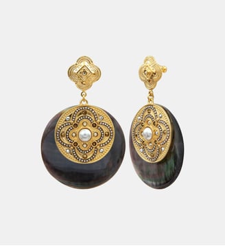 Boucles d'oreilles tiges percées   - Positano - Satellite - Gris