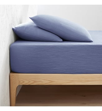 Drap-housse uni gaze de coton bonnet 30cm La Redoute Interieurs