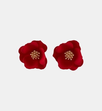 Boucles d'oreilles fleurs rouges - Balaboosté - Rouge