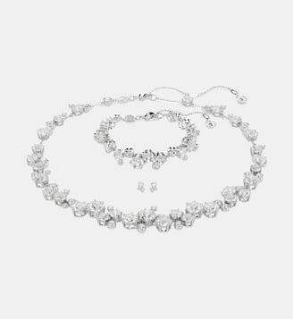 Parure Constella, Métal rhodié - Swarovski - White