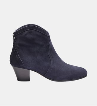 Boots celestine - cuir velours - Colisée Paris - Bleu marine