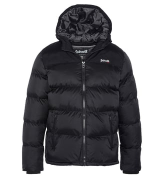 Doudoune à capuche unisexe - Schott - Noir