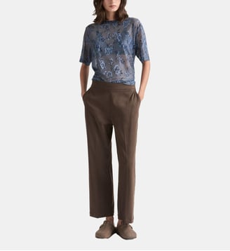 Pantalon andrew en gabardine stretch - Momonì - Brun