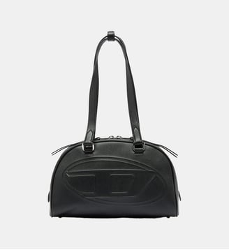 1DR Dome - Sac Boston en cuir avec logo embossé - Diesel - Noir