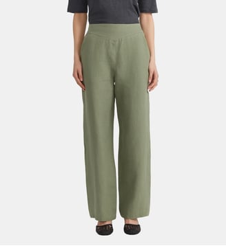 Pantalon en lin - Agnès b. - Gris brin