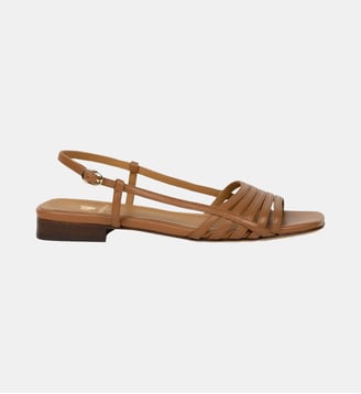 Sandales Plates Diana Cuir d Agneau - Bobbies - Camel