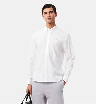 Chemise popeline légère regular fit - Lacoste - Blanc