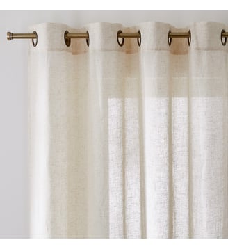Voilage polyester et lin oeillet Aron - La Redoute Interieurs - Naturel