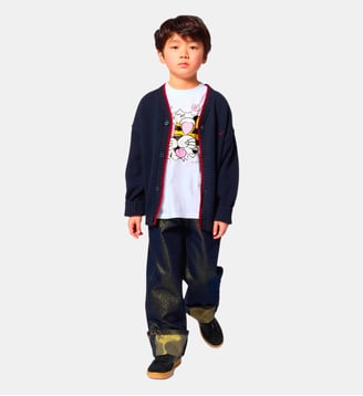 Cardigan en tricot - Kenzo Kids - Bleu mistral