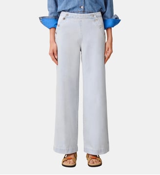 Jean à pont denim - Claudie Pierlot - Denim bleu clair