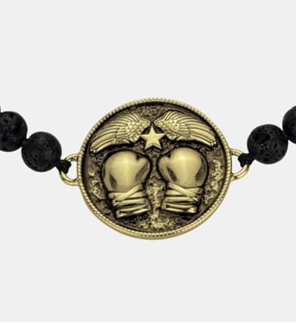 Bracelet Boxe Doré en Acier 316L - Phebus - Jaune