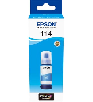 Cartouche d'encre Ecotank Bouteille 114 Cyan - Epson - Bleu