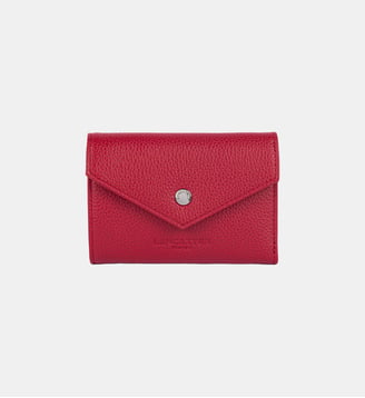 Porte-cartes Foulonné PM en cuir - Lancaster - Rouge