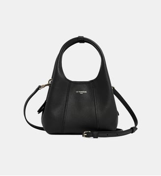 Mini Sac à main Juliette en cuir grainé - Le Tanneur - Noir
