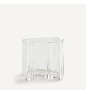 Vase en verre soufflé, hauteur 18 cm - AM.PM - Transparent