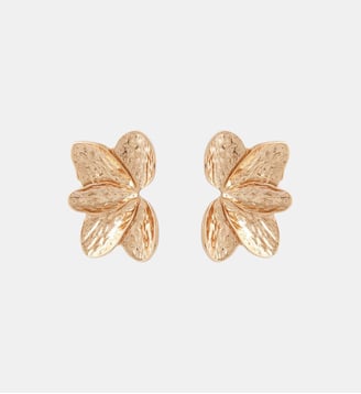Boucles d'oreilles demi feuilles dorées - Balaboosté - Doré