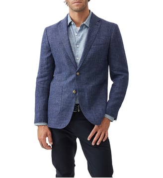 Veste blazer slim en laine et lin The Cascades - Rodd & Gunn - Brume