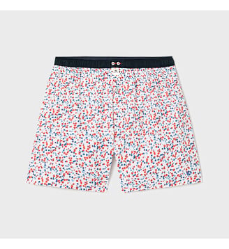 Caleçon Frizzante en coton biologique - Billybelt - Blanc, bleu et rouge