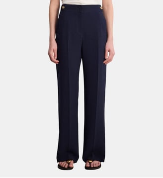 Pantalon fluide à pont - BRIELLE - Pablo - Marine