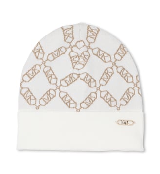 Bonnet en tricot avec jacquard - Michael Kors Kids - Off white