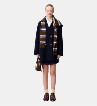 Manteau laine col tailleur - Claudie Pierlot - Marine