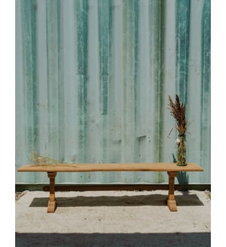Banc en bois Antoine N°412- Produit chiné - Debongout - Bois clair