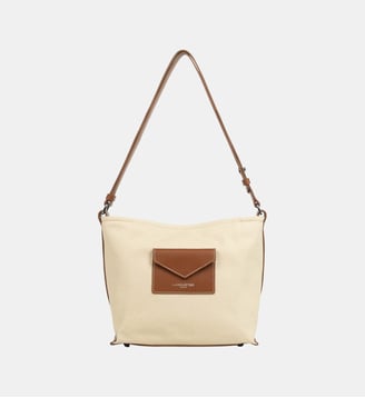 Sac seau Canvas KBA en coton - Lancaster - Beige cognac