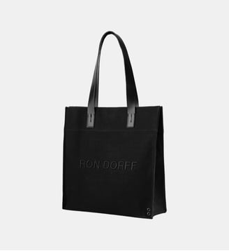 Sac en coton canevas à imprimé - Ron Dorff - Noir