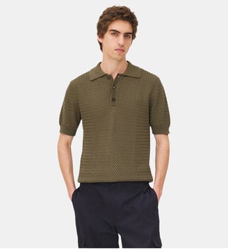 Polo manches courtes Haring Brown - Noyoco - Kaki