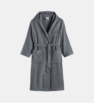 Peignoir capuche personnalisé 350 g/m2 - La Redoute Interieurs - Gris foncé