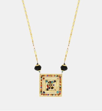 Collier   doré à l'or fin - Persane - Satellite - Multicolore