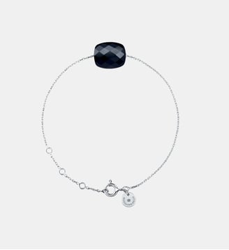 Bracelet, onyx, or blanc - Morganne Bello - Or blanc