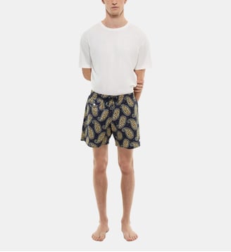 Short de bain à motif paisley - Fursac - Paisley marine