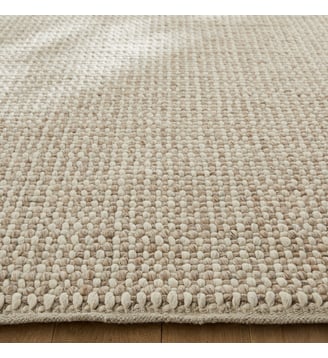 Tapis épais pure laine, tissé main - AM.PM - Naturel chiné