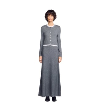 Robe longue 2 en 1 - Sandro - Gris
