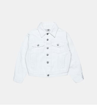 Veste en jeans blanc de la marque - MM6 Maison Margiela - Blanc cassé
