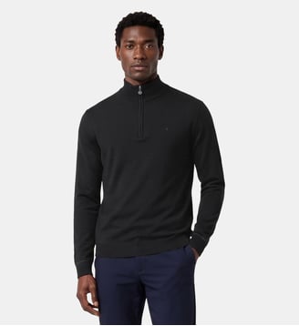 Pull Marvine essentiel col zippé - Serge Blanco - Noir